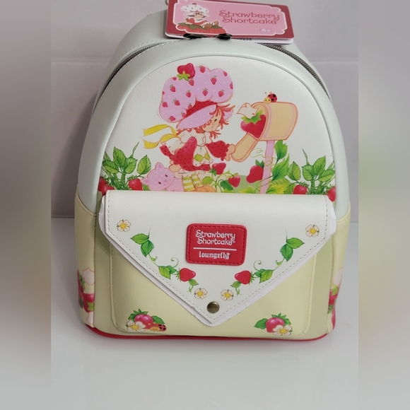 Borsa Satchel Loungefly Strawberry Shortcake - Multicolor Ecopelle - Nuova Con Etichette